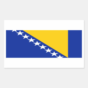 Bosnien und Herzegowina kennzeichnen Rechteckiger Aufkleber