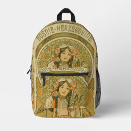 Bosnien und Herzegowina von Alphonse Mucha (1900) Bedruckter Rucksack