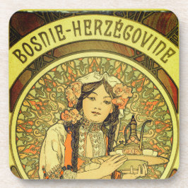 Bosnien und Herzegowina von Alphonse Mucha 1900 Getränkeuntersetzer