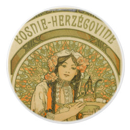 Bosnien und Herzegowina von Alphonse Mucha (1900) Keramikknauf