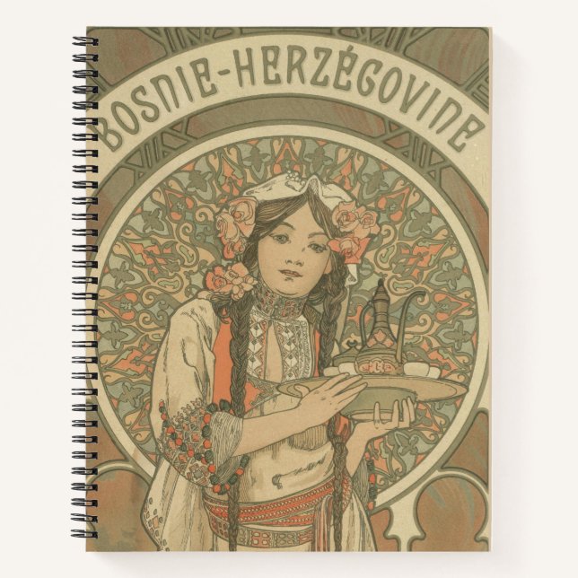 Bosnien und Herzegowina von Alphonse Mucha (1900) Notizbuch (Vorderseite)
