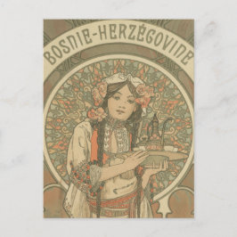 Bosnien und Herzegowina von Alphonse Mucha (1900) Postkarte
