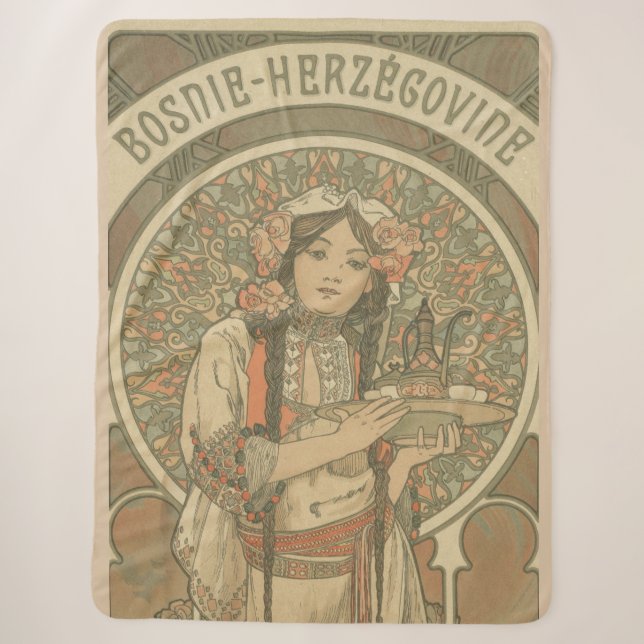 Bosnien und Herzegowina von Alphonse Mucha (1900) Sherpadecke (Vorderseite)