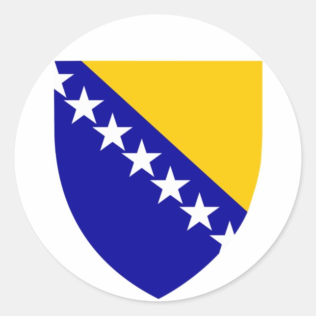 Bosnien und Herzegowina-Wappen-Aufkleber Runder Aufkleber (Vorderseite)