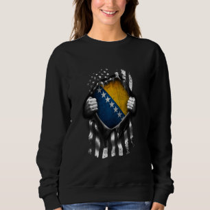 Bosnien-USA Flagge bosnischer Amerikaner Sweatshirt