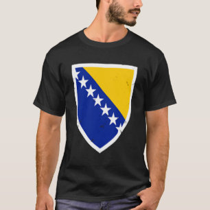 Bosnien Vintag Emblem Flag Proud bosnisch T-Shirt