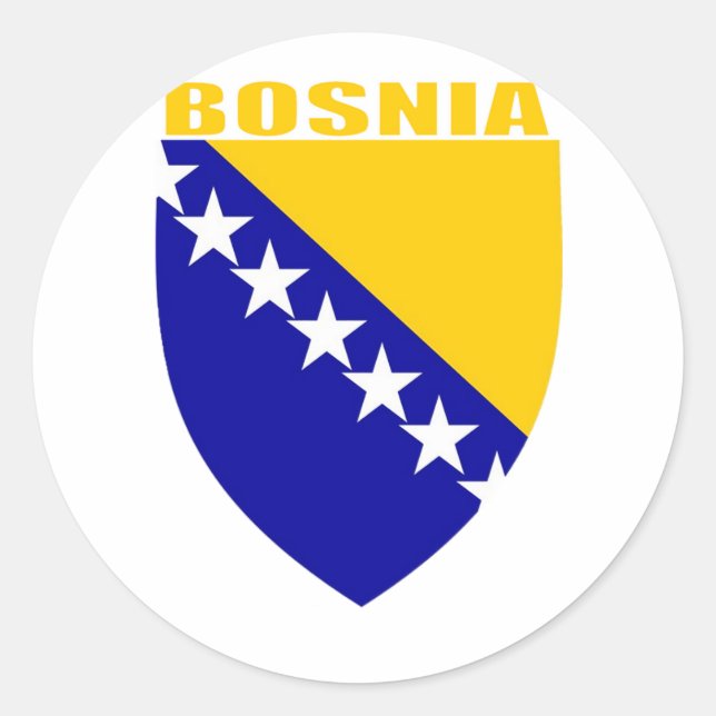 Bosnien-Wappen Runder Aufkleber (Vorderseite)