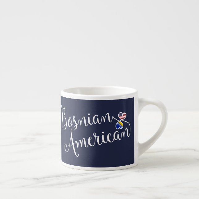 Bosnisch-Amerikanischer Herzklopfen Espressotasse (Rechts)