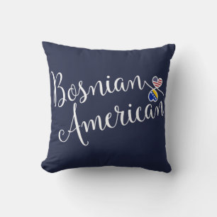 bosnisch-amerikanischer Herzklopfen Kissen