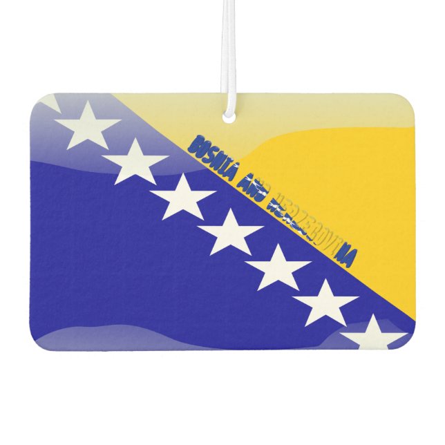 bosnische Flagge Autolufterfrischer (Vorderseite)