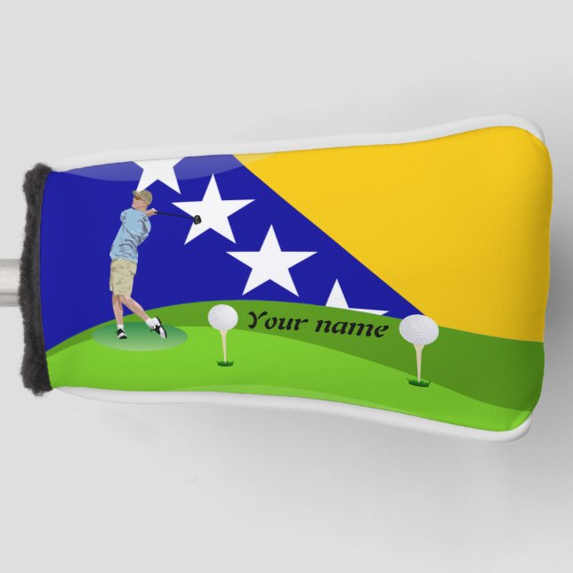 bosnische Flagge Golf Headcover (Vorderseite)