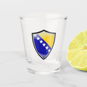 bosnische Flagge Schnapsglas