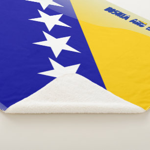 Bosnische Flagge Sherpadecke