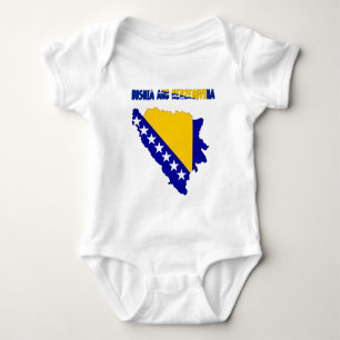 Bosnische Landesflagge Baby Strampler