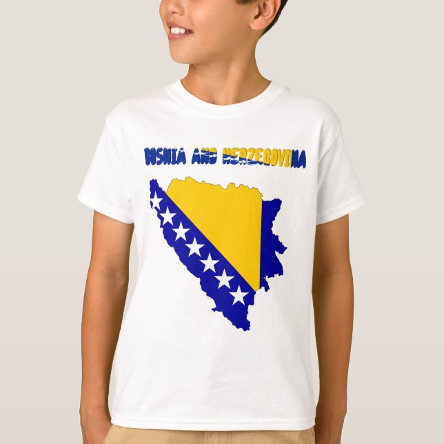 Bosnische Landesflagge T-Shirt (Vorderseite)