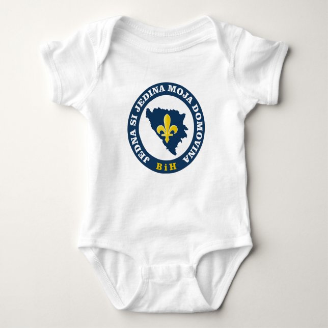 Bosnische Lilie Baby Strampler (Vorderseite)