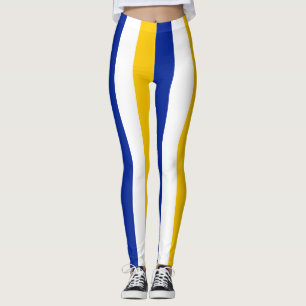 Bosnische Nationalflagge Farben Vertikal Gestreift Leggings