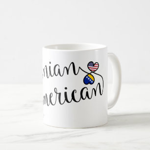 Bosnischer Amerikaner entwirrte Herz-Tasse Kaffeetasse