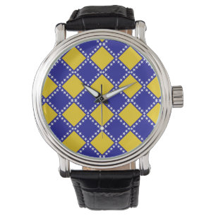 Bosnischer Flaggenverlauf Armbanduhr
