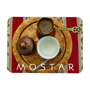 Bosnischer Kaffee-Set Mostar-Kühlschrankmagnet Magnet