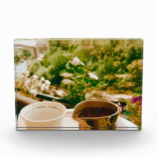 Bosnischer Kaffeepause in Mostar Fotoblock (Vorderseite)