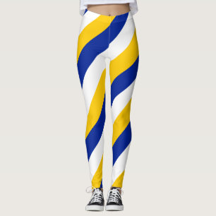 Bosnischer Nationalflaggenfarben Diagonal gestreif Leggings
