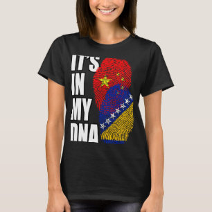bosnisches und chinesisches Misch-DNA-Flaggengebie T-Shirt