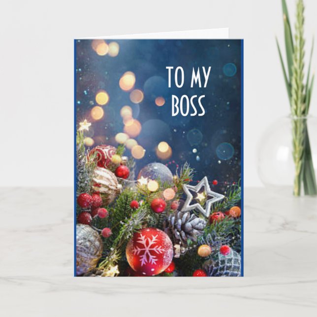 **BOSS** À LA CARTE DE VACANCES DE NOËL (Devant)