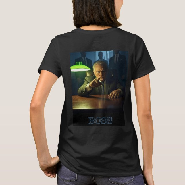 Boss avec textos femmes noir T-shirt dos (Dos)