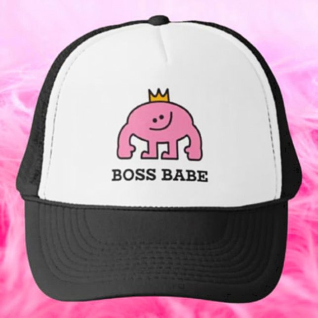Boss Babe Crown Pink Abbildung Trucker Hut Truckerkappe (Von Creator hochgeladen)