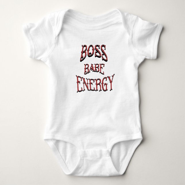 Boss Babe Energy Baby Strampler (Vorderseite)