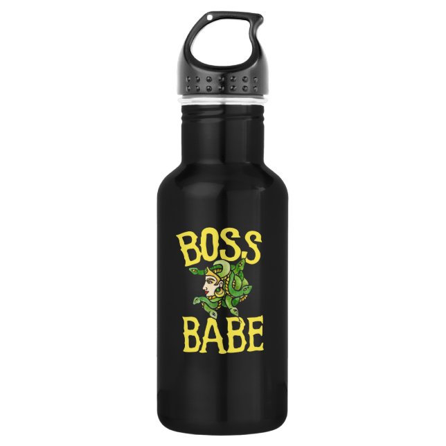 Boss babe Feminist Medusa Edelstahlflasche (Vorderseite)