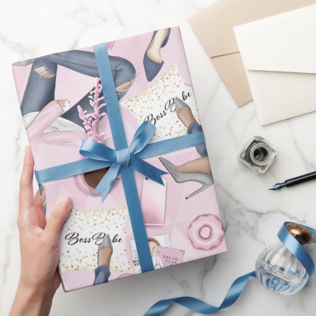 Boss Babe, Girl Power Wrapping Paper Geschenkpapier (Schenken)