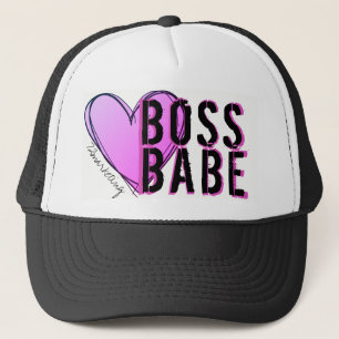 Boss Babe Herz Rosa Trucker Hut Damen Diva Mädchen Truckerkappe