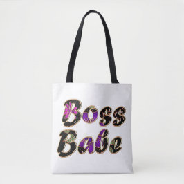 Boss Babe in Black Floral Tasche