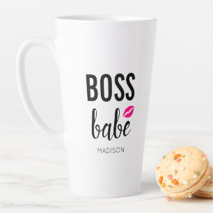 Boss Babe Personalisieren   Rosa Kuss   Rosa Lippe Milchtasse