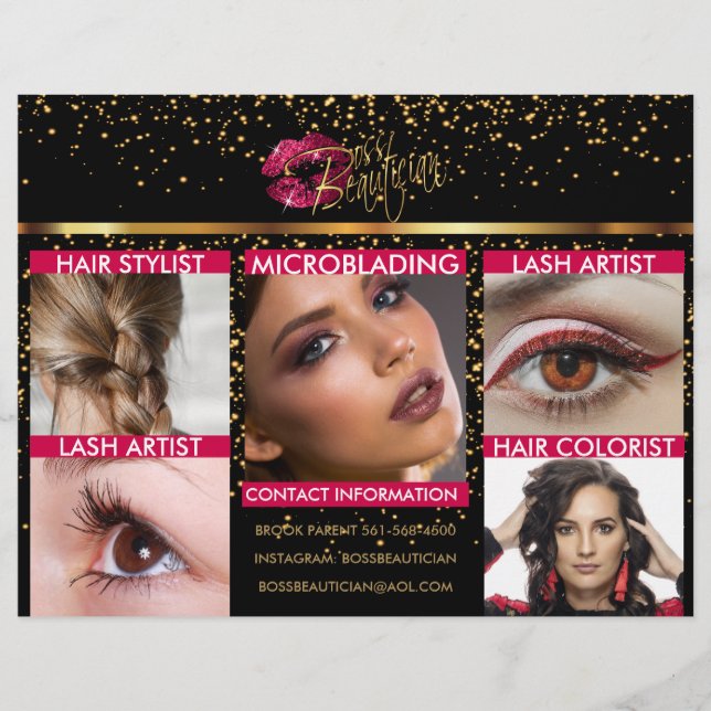 Boss Beautician Hair and Makeup Artist Flyer (Vorne)