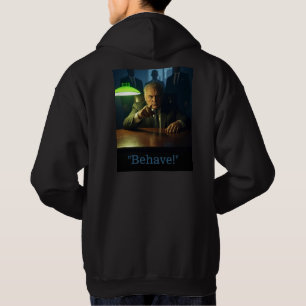 Boss benehmen sich Männer schwarz gekratztes Sweat Hoodie