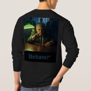 Boss benehmen sich Männer schwarzer, langärmeliger T-Shirt