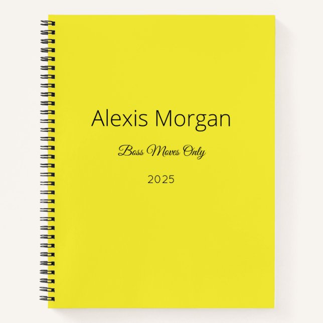Boss bewegt den Tagesplaner Notizbuch (Vorderseite)