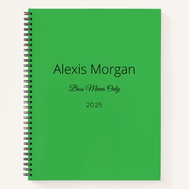 Boss bewegt den Tagesplaner Notizbuch (Vorderseite)