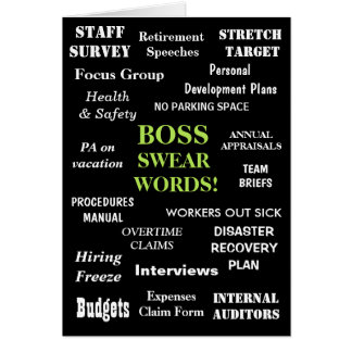 Boss Birthday Card | Annoying Funny Boss Words
