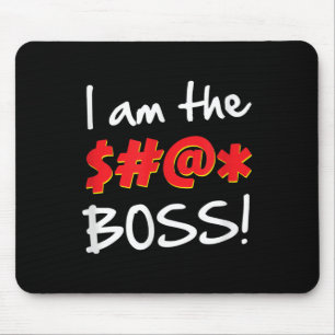 Boss, Bosses Spaß Zitat Grafisches Gag-Geschenk Mousepad