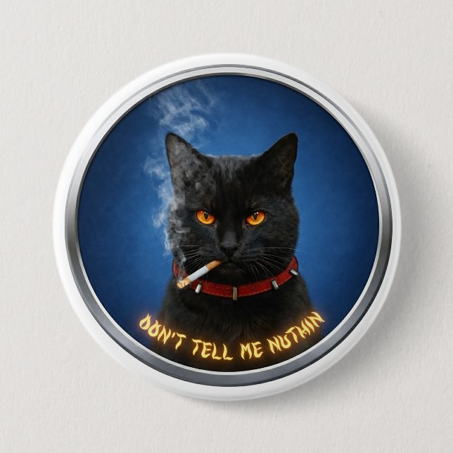 Boss Cat großes Abzeichen Button (Vorderseite)