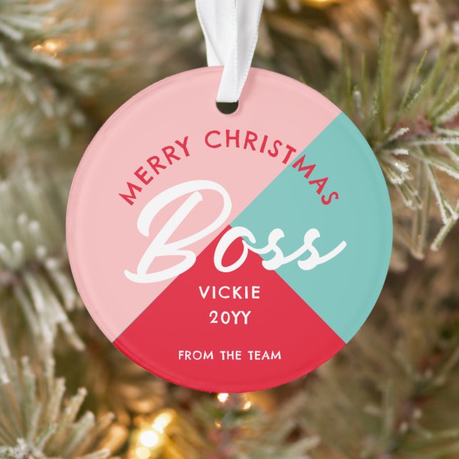 Boss Christmas Colorée Entreprise Personnalisée (Arbre)