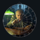 Boss-Dartboard Dartscheibe<br><div class="desc">"Boss" zeigt einen Mobster-Chef im POV an einem Schreibtisch in einem dunklen Raum mit Leibwächter hinter ihm. Boss-Dartboards sind für Darts-Spieler,  Bosse,  Wannabe-Bosse,  Jura- und Verbrechergenre-Fans,  und vielleicht sogar für Syndikatsmitglieder (nur Scherze — vielleicht). "Boss" ist die Original-Synthografiekunst von Steamy Raimon.</div>