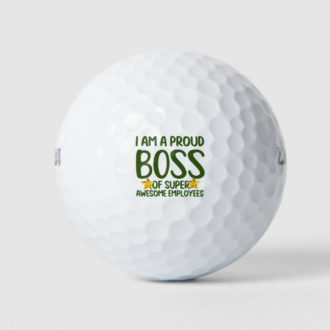 Boss Day Employee Appreciation Ich bin stolz Chef Golfball (Vorderseite)