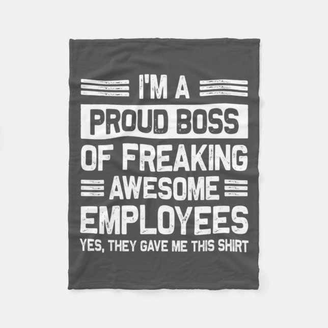 Boss Day Employee Appreciation Office Funny Boss  Fleecedecke (Vorderseite)