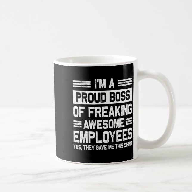 Boss Day Employee Appreciation Office Funny Boss  Kaffeetasse (Rechts)