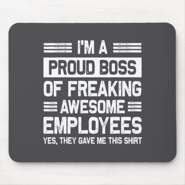 Boss Day Employee Appreciation Office Funny Boss  Mousepad (Vorne)